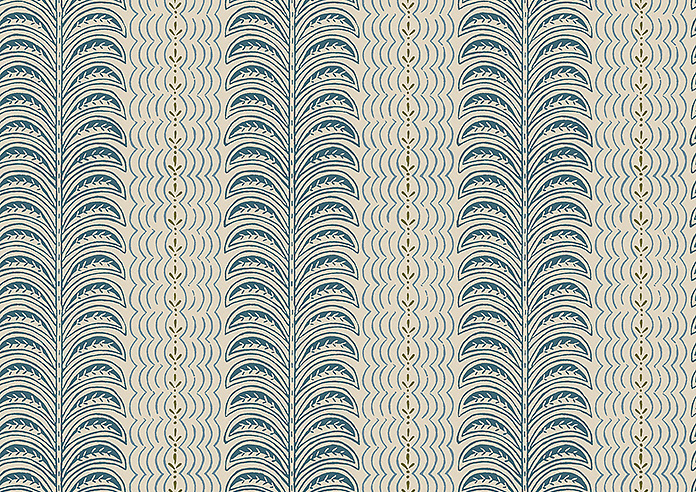 Land & Shore Fintra Stripe, Teal - Twist&Fit Roman Blind - Image 8